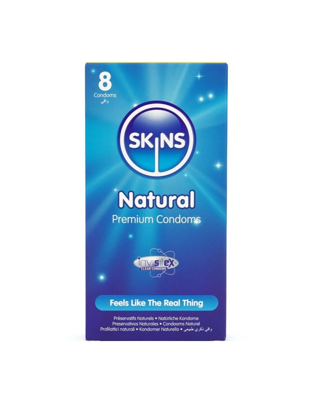 SKINS - PRESERVATIVI NATURALI PREMIUM CONFEZIONE DA 8 SKINS - PRESERVATIVI NATURALI PREMIUM CONFEZIONE DA 8
