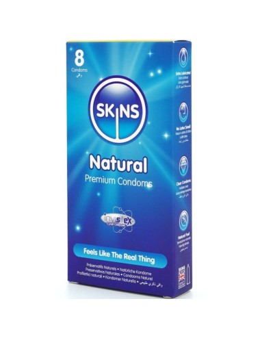 SKINS - PRESERVATIVI NATURALI PREMIUM CONFEZIONE DA 8
