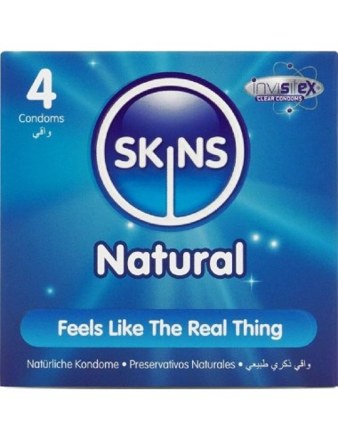 SKINS - PRESERVATIVI NATURALI PREMIUM CONFEZIONE DA 4