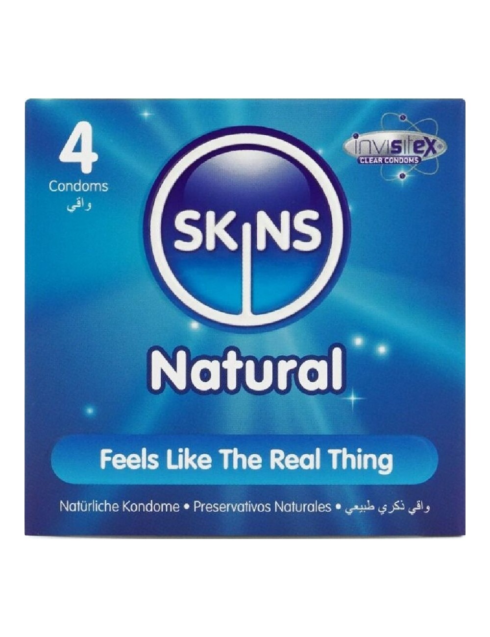 SKINS - PRESERVATIVI NATURALI PREMIUM CONFEZIONE DA 4 SKINS - PRESERVATIVI NATURALI PREMIUM CONFEZIONE DA 4