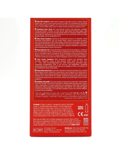 SKINS - PRESERVATIVI ULTRA SOTTILI PREMIUM CONFEZIONE DA 16