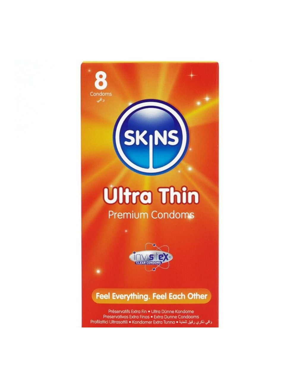 SKINS - PRESERVATIVI ULTRA SOTTILI PREMIUM CONFEZIONE DA 8 SKINS - PRESERVATIVI ULTRA SOTTILI PREMIUM CONFEZIONE DA 8