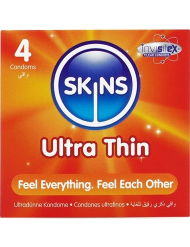 SKINS - PRESERVATIVI ULTRA SOTTILI PREMIUM CONFEZIONE DA 4