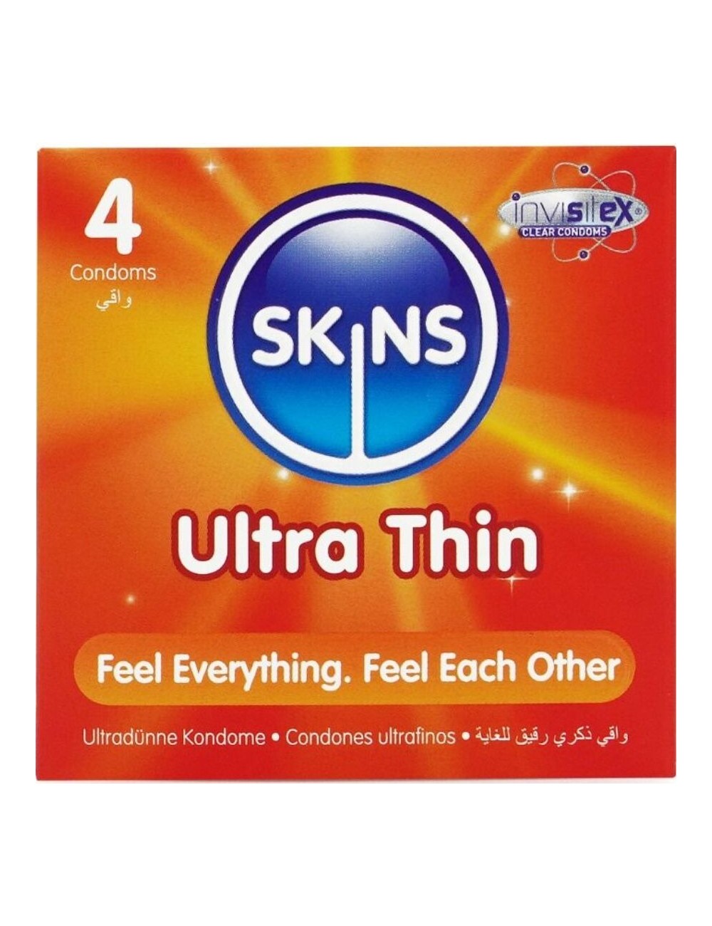SKINS - PRESERVATIVI ULTRA SOTTILI PREMIUM CONFEZIONE DA 4 SKINS - PRESERVATIVI ULTRA SOTTILI PREMIUM CONFEZIONE DA 4