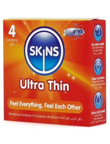 SKINS - PRESERVATIVI ULTRA SOTTILI PREMIUM CONFEZIONE DA 4