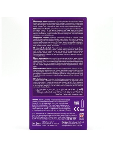 SKINS - PRESERVATIVI EXTRA LARGE PREMIUM CONFEZIONE DA 16