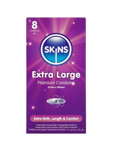 SKINS - PRESERVATIVI EXTRA LARGE PREMIUM CONFEZIONE DA 8