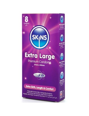 SKINS - PRESERVATIVI EXTRA LARGE PREMIUM CONFEZIONE DA 8