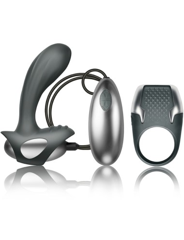 CLIMAXIMUM - EXCITE KIT ANELLO PER IL PENE + MASSAGGIATORE PER LA PROSTATA CON FILO