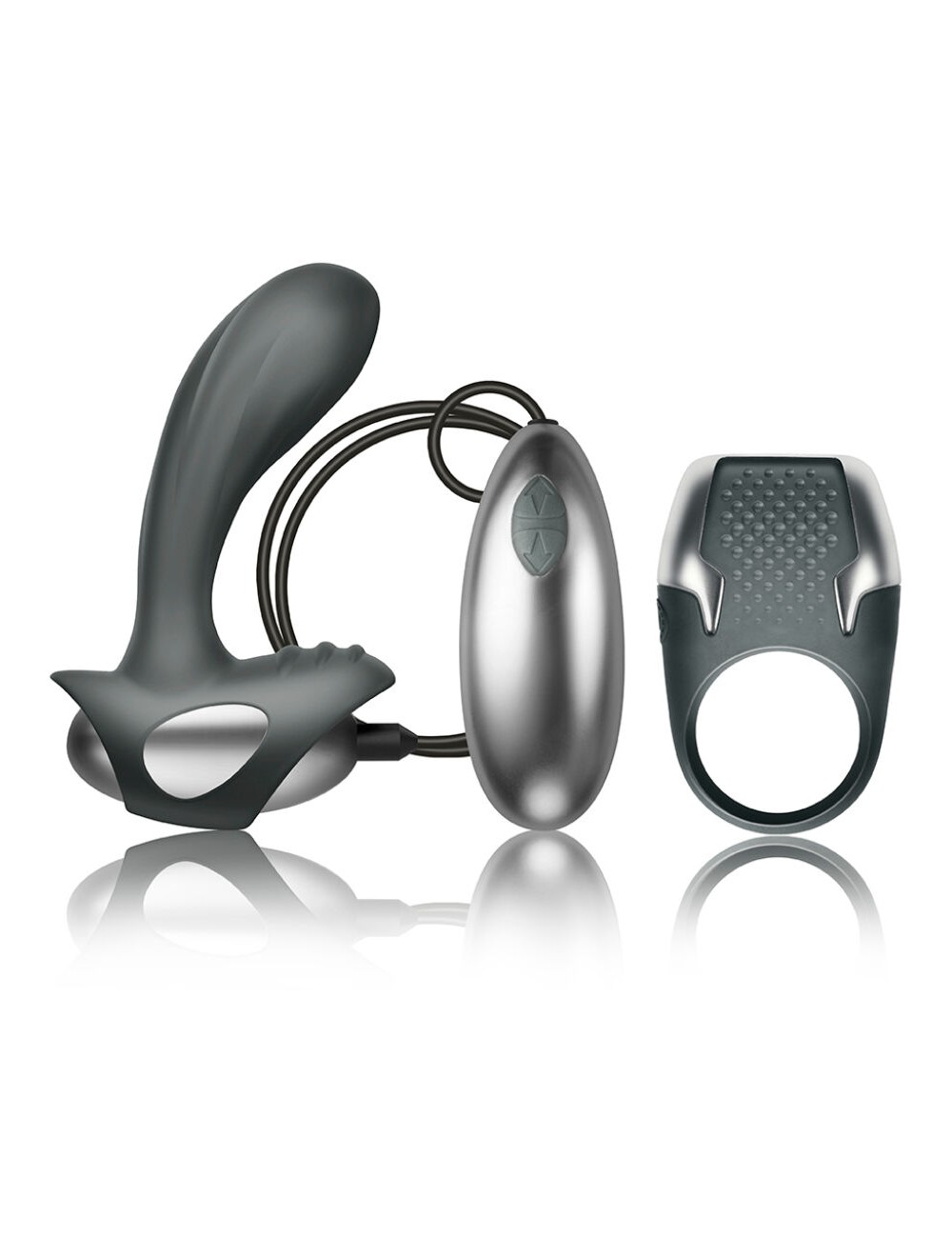 CLIMAXIMUM - EXCITE KIT ANELLO PER IL PENE + MASSAGGIATORE PER LA PROSTATA CON FILO CLIMAXIMUM - EXCITE KIT ANELLO PER IL PENE + MASSAGGIATORE PER LA PROSTATA CON FILO