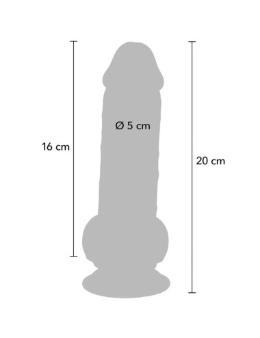GET REAL - PENE REALISTICO DELUXE CON TESTICOLI EXTRA SPESSI 20 CM