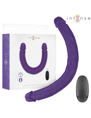 INTENSE - GUNTER DILDO DOPPIO VIBRATORE 40 CM VIOLA TELECOMANDO