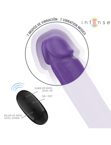 INTENSE - GUNTER DILDO DOPPIO VIBRATORE 40 CM VIOLA TELECOMANDO