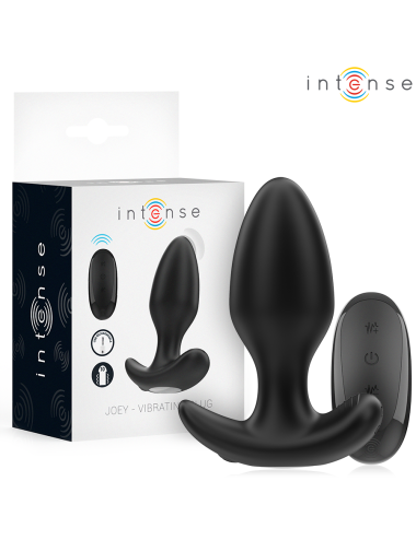 INTENSE - JOEY ANAL PLUG 10 VIBRAZIONI NERO TELECOMANDO
