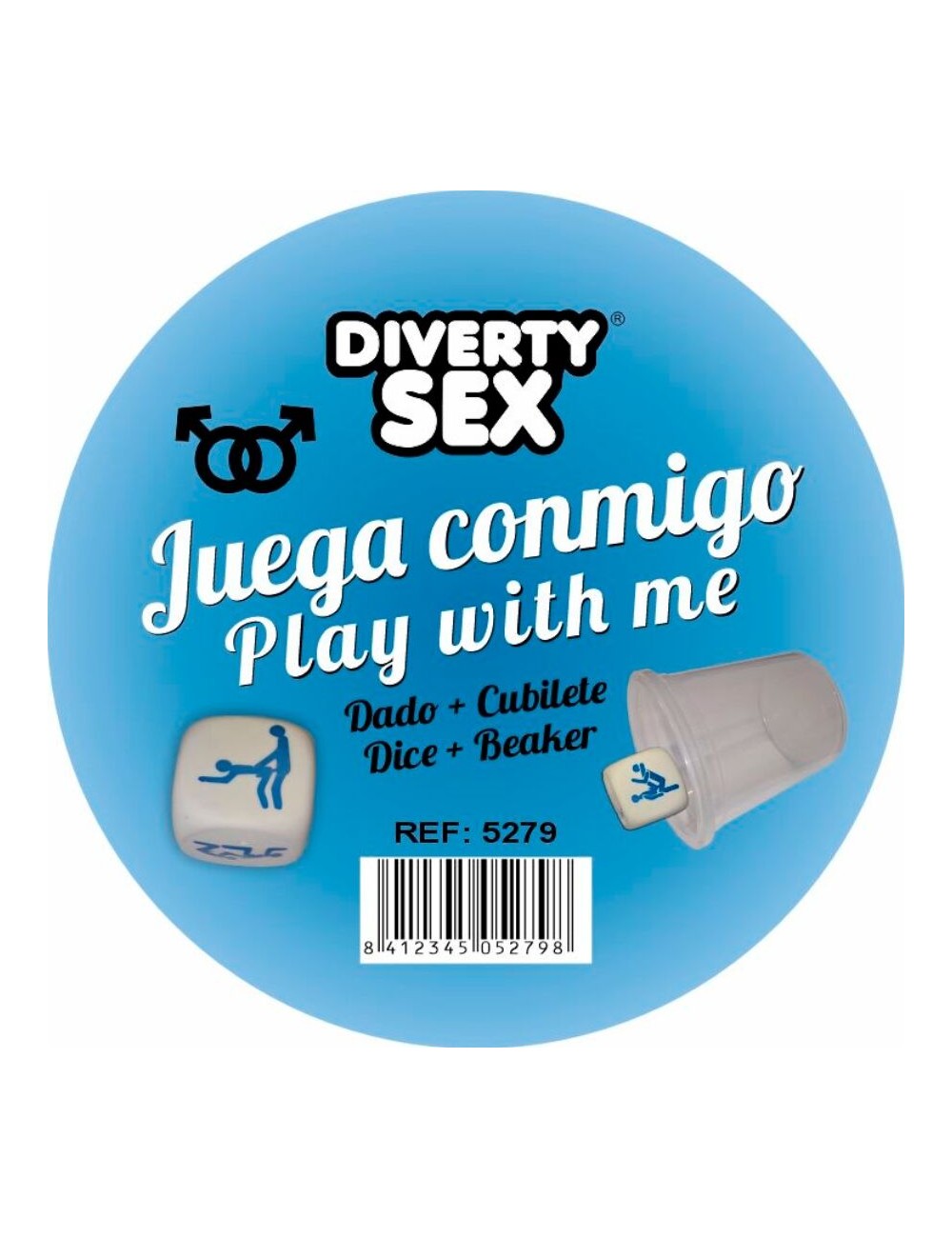 DIABLO PICANTE - DADI BIANCHI DURI CON POSIZIONI DEGLI UOMINI E CUBO