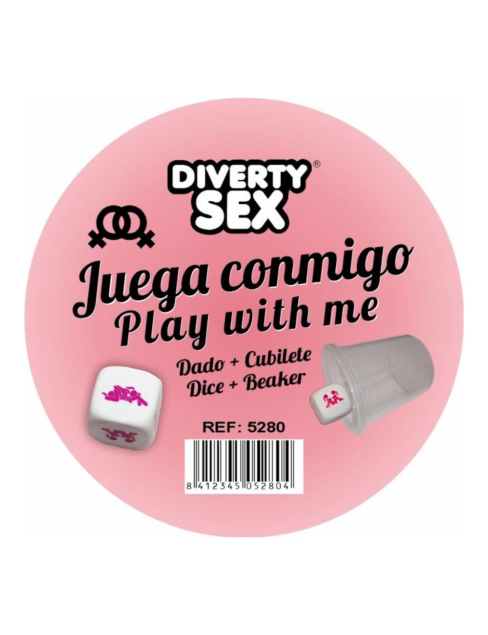 DIABLO PICANTE - DADI BIANCHI DURI CON POSIZIONI DELLA DONNA E CUBO