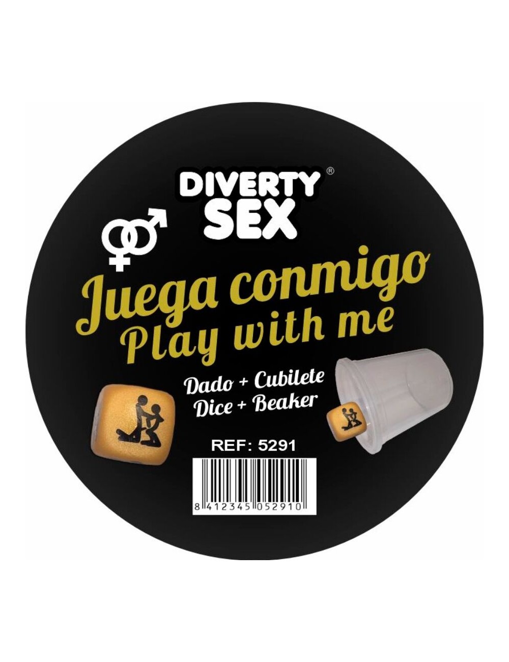 DIABLO PICANTE - DADI DORATI DURI CON POSIZIONI E CUBO