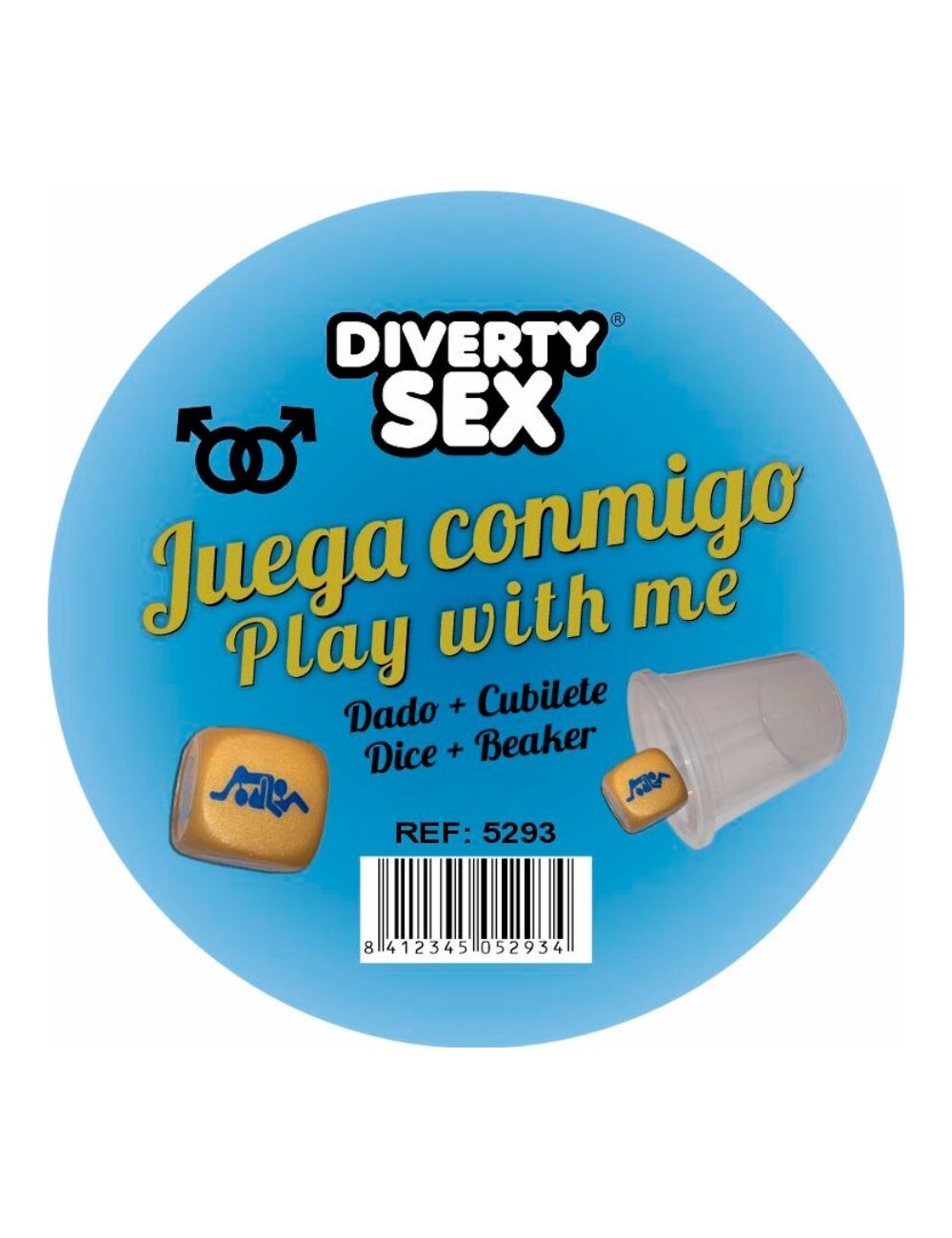 DIABLO PICANTE - DADI DORATI CON POSIZIONI UOMINI E CUBO