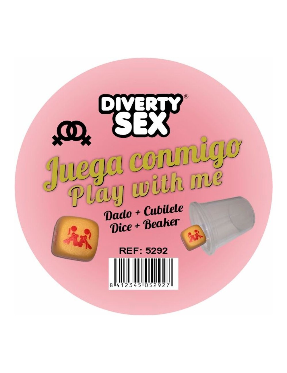 DIABLO PICANTE - DADI DORATI CON POSIZIONI FEMMINILI E CUBO