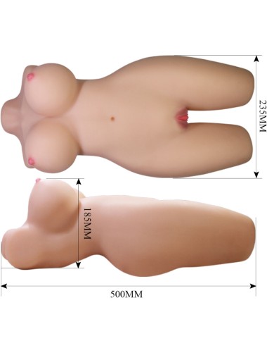 CRAZY BULL - MIA TORSO FEMMINILE REALISTICO VAGINA E ANALE 8,5 KG