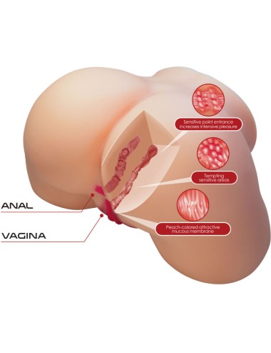 CRAZY BULL - OLIVIA REALISTICO SEDERE FEMMINILE VAGINA E ANALE 5,5 KG