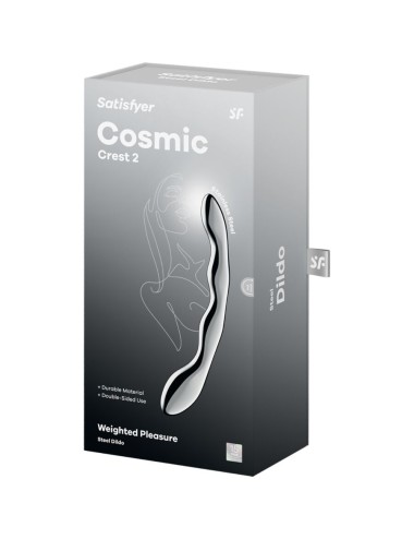 SATISFYER - DILDO A DOPPIA ESTREMITÀ IN ACCIAIO INOX COSMIC CREST 2