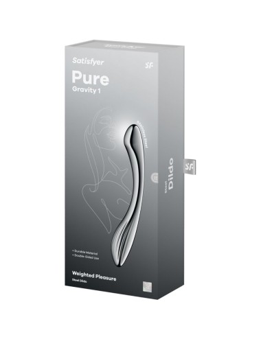 SATISFYER - DILDO A DOPPIA ESTREMITÀ IN ACCIAIO INOX PURE GRAVITY 1