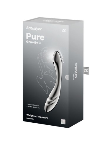 SATISFYER - DILDO A DOPPIA ESTREMITÀ IN ACCIAIO INOX PURE GRAVITY 3