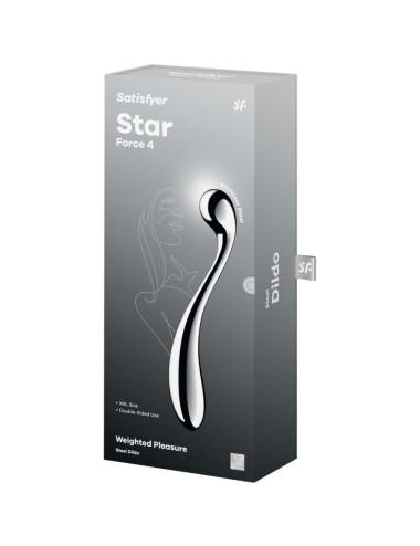 SATISFYER - DILDO A DOPPIA ESTREMITÀ IN ACCIAIO INOX STAR FORCE 4
