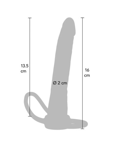 GET REAL - PENETRATORE ANALE IN SILICONE DOUBLE TROUBLE 16 CM
