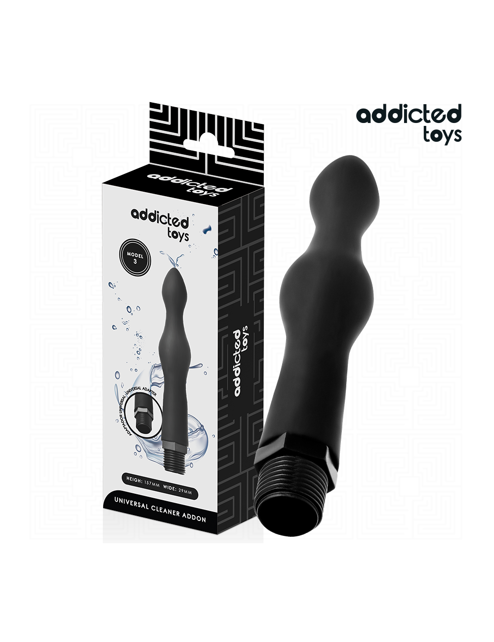 ADDICTED TOYS - PULITORE ANALE CON ADATTATORE UNIVERSALE MODELLO 3