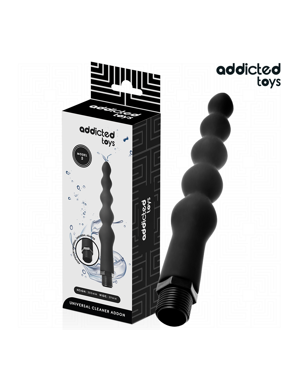 ADDICTED TOYS - PULITORE ANALE CON ADATTATORE UNIVERSALE MODELLO 5