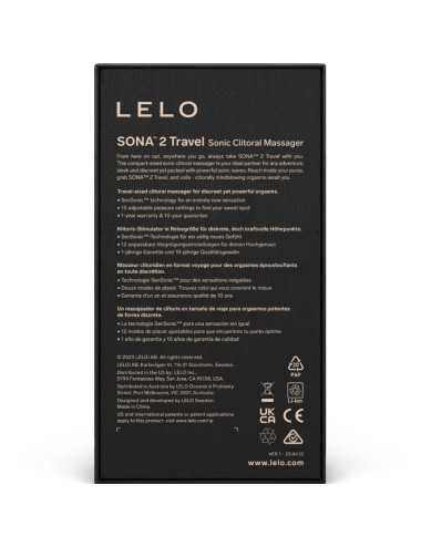 LELO - SONA 2 MASSAGGIATORE SONIC PER CLITORIDE DA VIAGGIO ROSA
