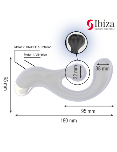 IBIZA - STIMOLATORE VIBRANTE E ROTANTE