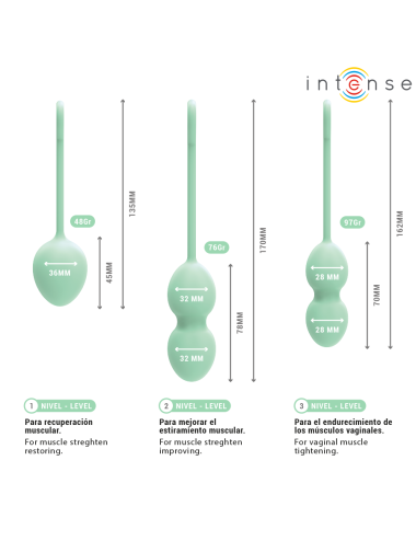 INTENSE - KIT PALLINE KEGEL CHARLI VERDE CHIARO