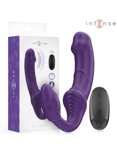 INTENSE - JILL DOPPIO VIBRATORE 20 CM VIOLA TELECOMANDO