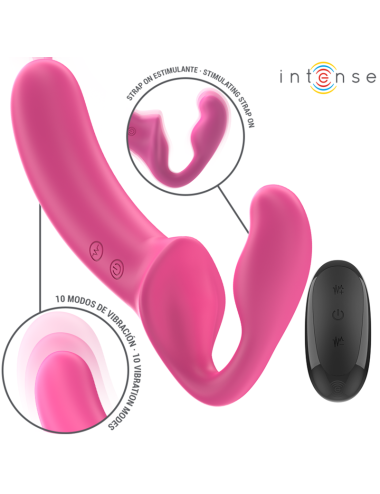 INTENSE - AMY DOPPIO VIBRATORE 20 CM ROSA TELECOMANDO
