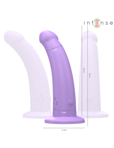 INTENSE - VIBRATORE EDDIE 17,5 CM 10 VIBRAZIONI VIOLA TELECOMANDO