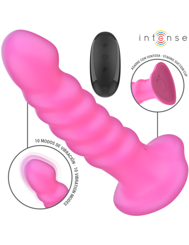INTENSE - VIBRATORE CINDY TAGLIA L DESIGN A SPIRALE 10 VIBRAZIONI ROSA TELECOMANDO