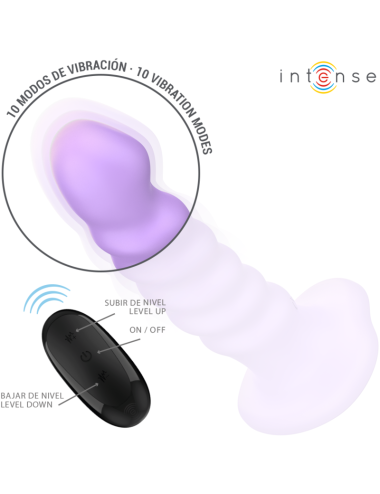 INTENSE - BRENDA VIBRATORE TAGLIA M DESIGN A SPIRALE 10 VIBRAZIONI TELECOMANDO VIOLA