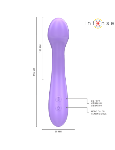 INTENSE - VIBRATORE BECKY 19 CM RISCALDABILE 7 VIBRAZIONI VIOLA
