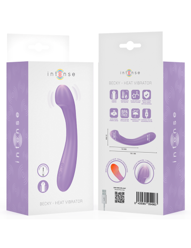 INTENSE - VIBRATORE BECKY 19 CM RISCALDABILE 7 VIBRAZIONI VIOLA