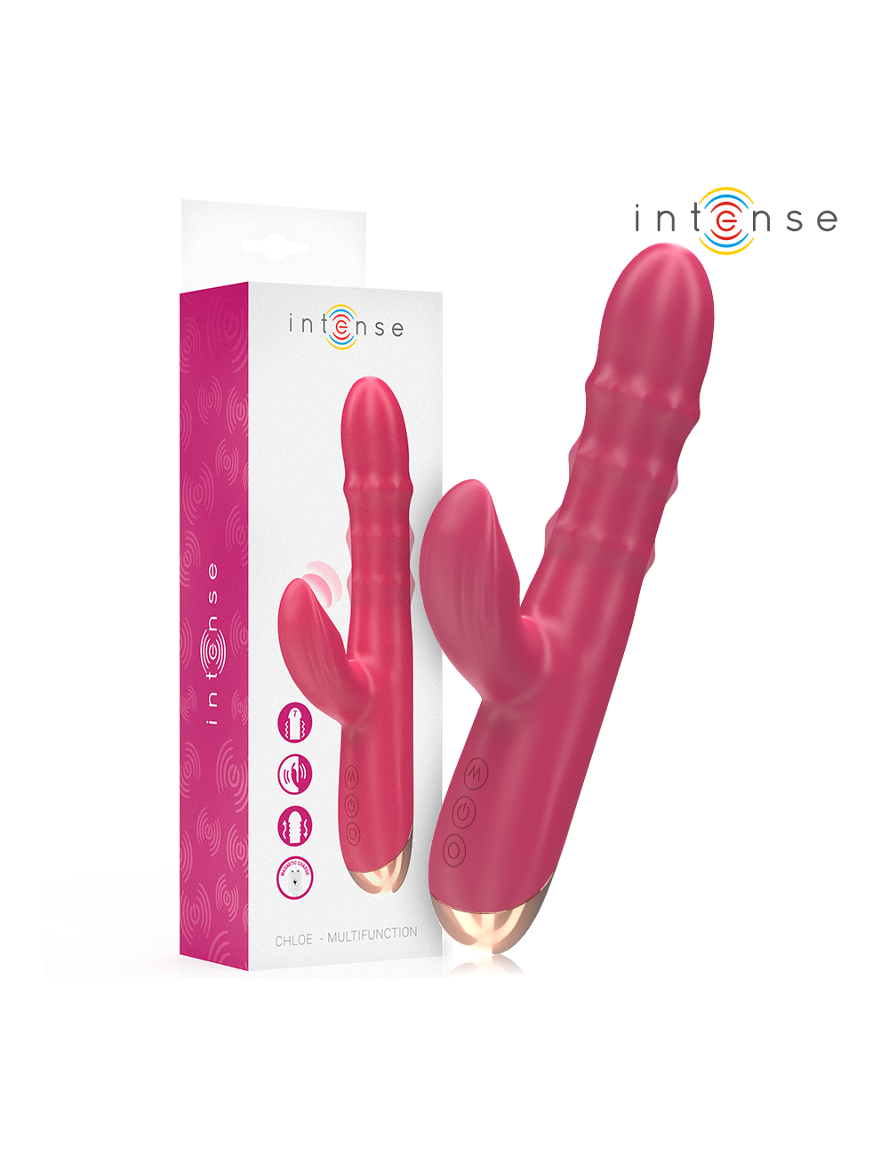 INTENSE - CHLOE VIBRATORE MULTIFUNZIONE 3 IN 1 ROSSO