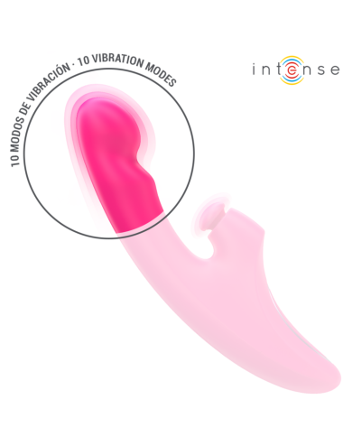 INTENSE - VIBRATORE EMI 13,5 CM MULTIFUNZIONE 3 IN 1 10 VIBRAZIONI ROSA