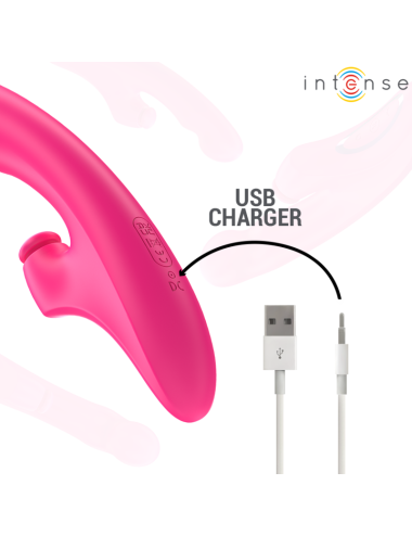 INTENSE - VIBRATORE EMI 13,5 CM MULTIFUNZIONE 3 IN 1 10 VIBRAZIONI ROSA