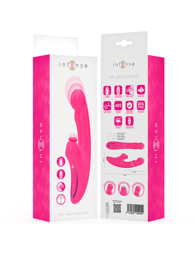 INTENSE - VIBRATORE EMI 13,5 CM MULTIFUNZIONE 3 IN 1 10 VIBRAZIONI ROSA