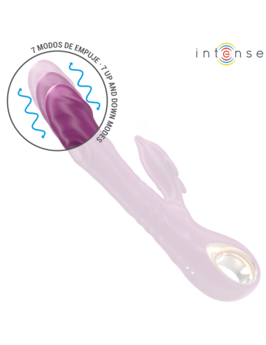 INTENSE - VIBRATORE MULTIFUNZIONE HALLE CON LINGUA STIMOLANTE A DELFINO VIOLA