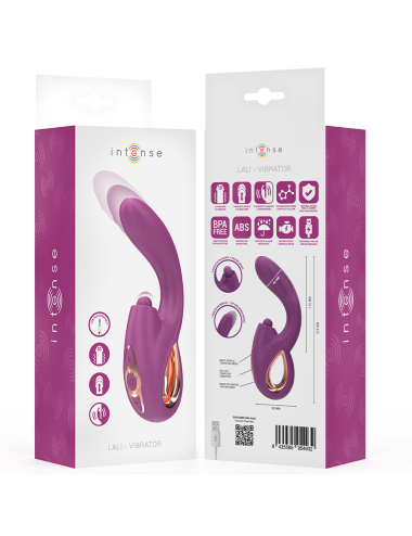 INTENSE - LALI VIBRATORE MULTIFUNZIONE PUNTO G TAPPING & THRUST & VIBRATION VIOLA