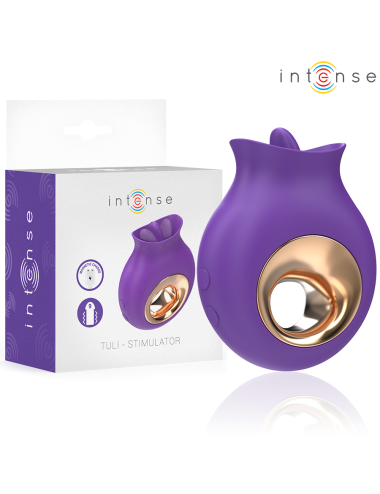 INTENSE - STIMOLATORE CLITORIDEO TULI 9 VIBRAZIONI E 9 OSCILLAZIONI VIOLA