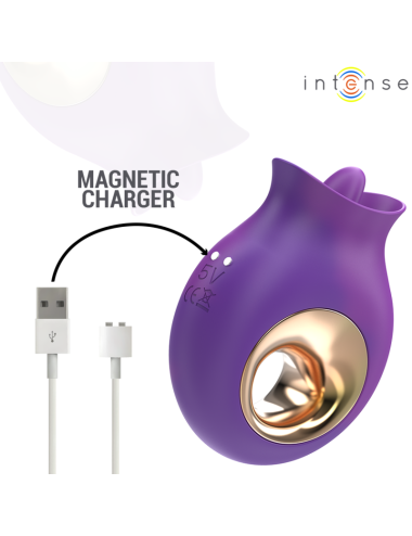 INTENSE - STIMOLATORE CLITORIDEO TULI 9 VIBRAZIONI E 9 OSCILLAZIONI VIOLA
